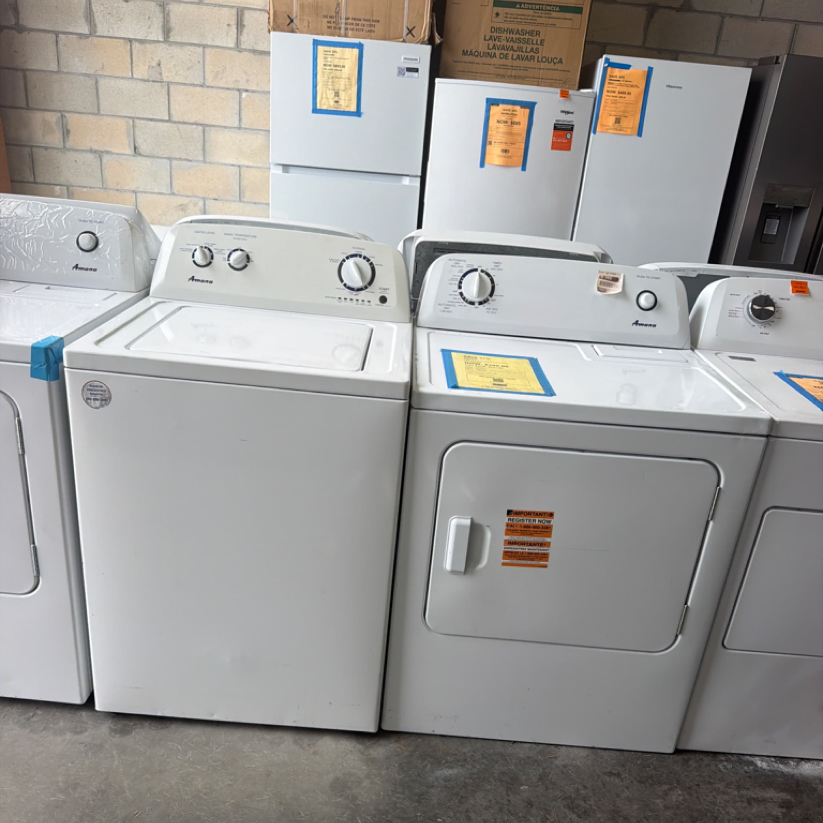 Amana Washer + Dryer Washer + Electric Dryer Set