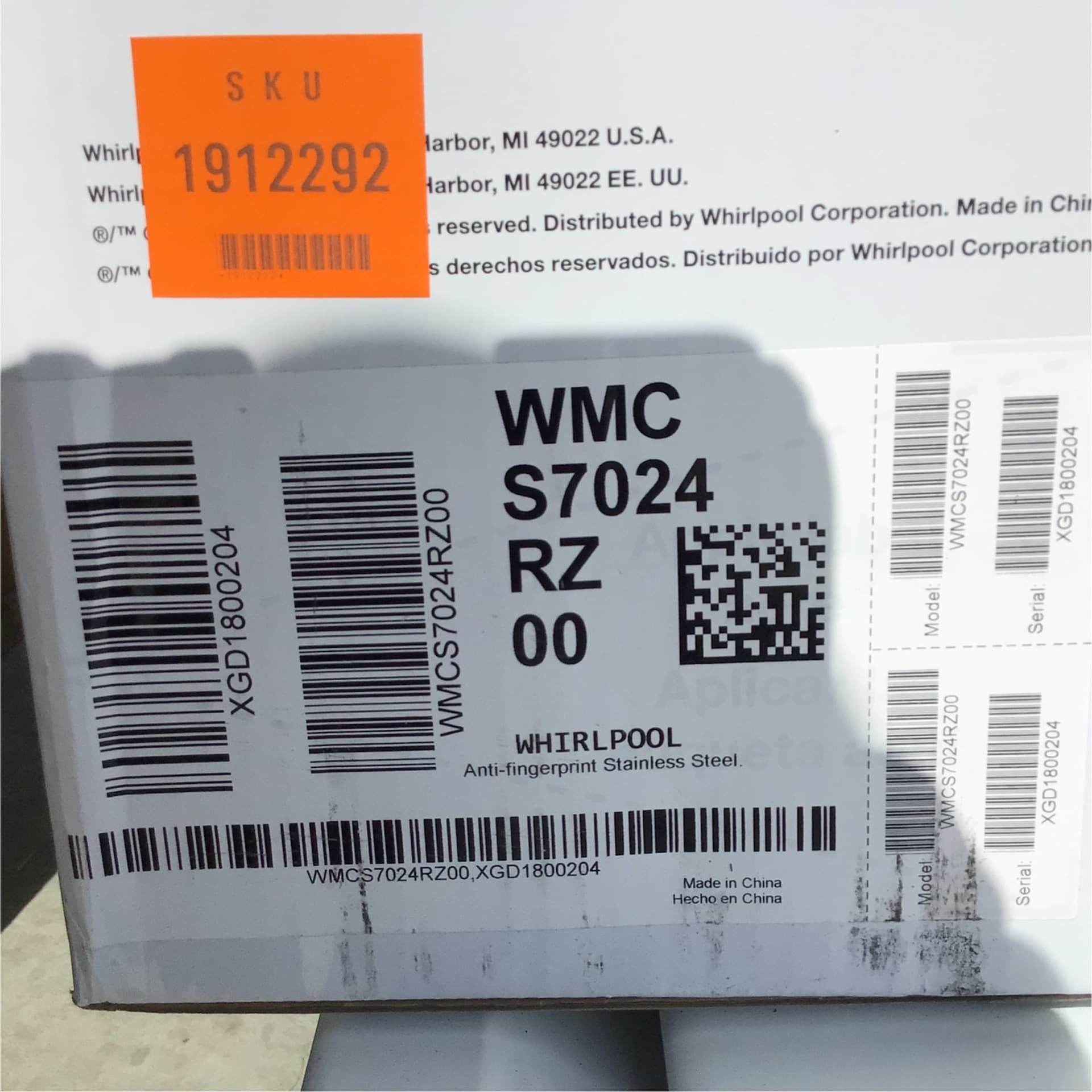Whirlpool Microwave