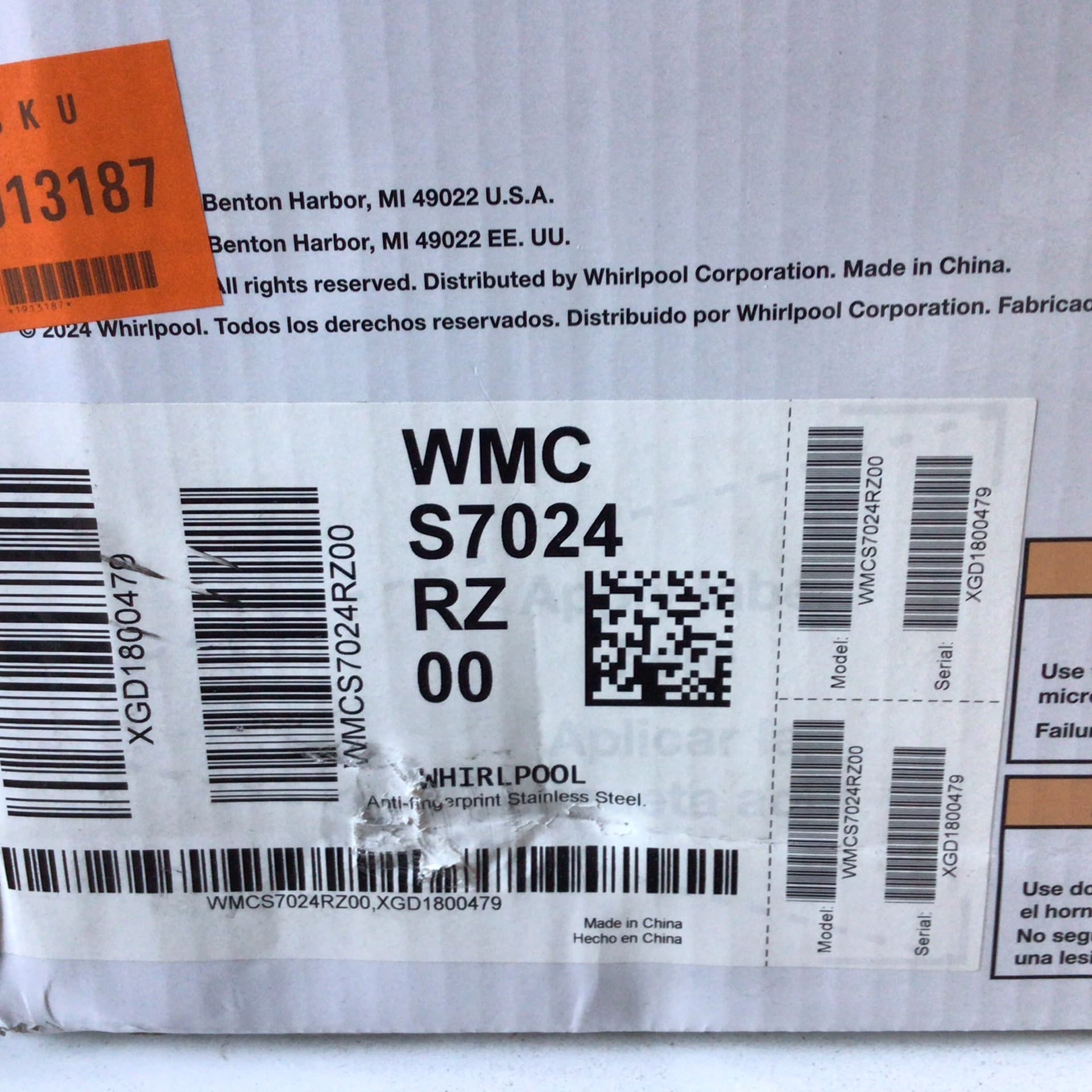 Whirlpool Microwave